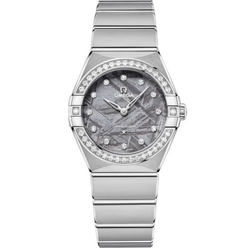 Omega Constellation Manhattan 28 Quartz Stainless Steel - Diamond / Lavender Meteorite